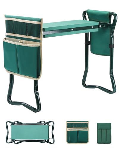 Ohuhu Kniebank 2 in 1 Gartenhocker bis 150 kg grün