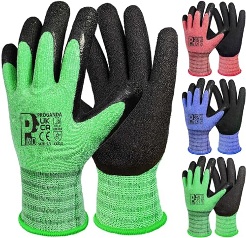 PROGANDA Gartenhandschuhe 3 Paare bunt atmungsaktiv